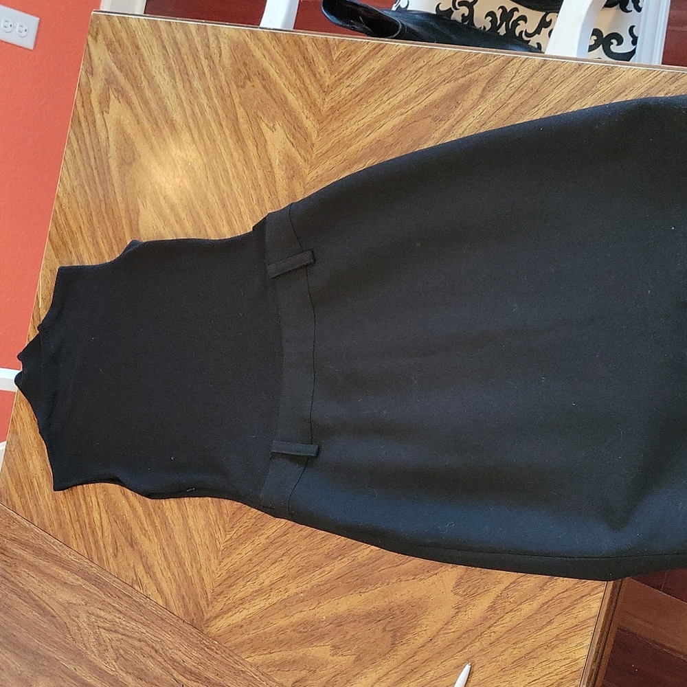 Wool mock turtle sleeveless dress